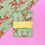 Christmas Reindeer Green Tea Towel, thumbnail 5 of 5