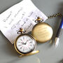 Personalised Pocket Watch With Your Handwritten Message, thumbnail 1 of 3