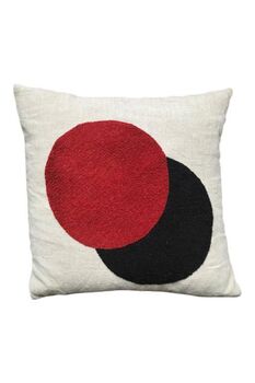 Circles Embroidered Cushion, 4 of 4