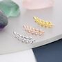 Sterling Silver Leaf Crawler Earrings, thumbnail 8 of 12