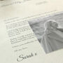 A Letter To My Husband On Our Wedding Day Personalised Keepsake, thumbnail 10 of 10