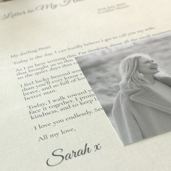 A Letter To My Husband On Our Wedding Day Personalised Keepsake, 10 of 10