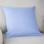Grey Cushion Cover With Cornflower Blue Piping, thumbnail 3 of 3