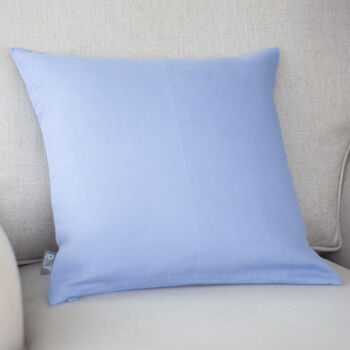 Grey Cushion Cover With Cornflower Blue Piping, 3 of 3