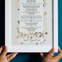 Personalised Floral First Dance Lyrics Print, thumbnail 5 of 9