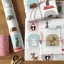 Snowglobe Animals Christmas Wrapping Paper, thumbnail 4 of 12