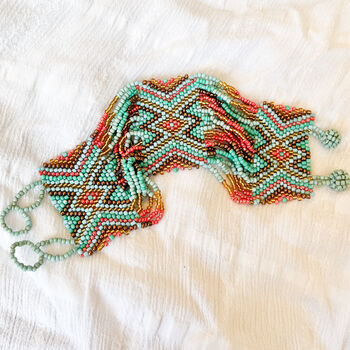 Statement Wide Seed Bead Bracelet, 7 of 7