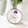 'Darling Pansy' Floral Female Figure Embroidery Kit, thumbnail 2 of 6