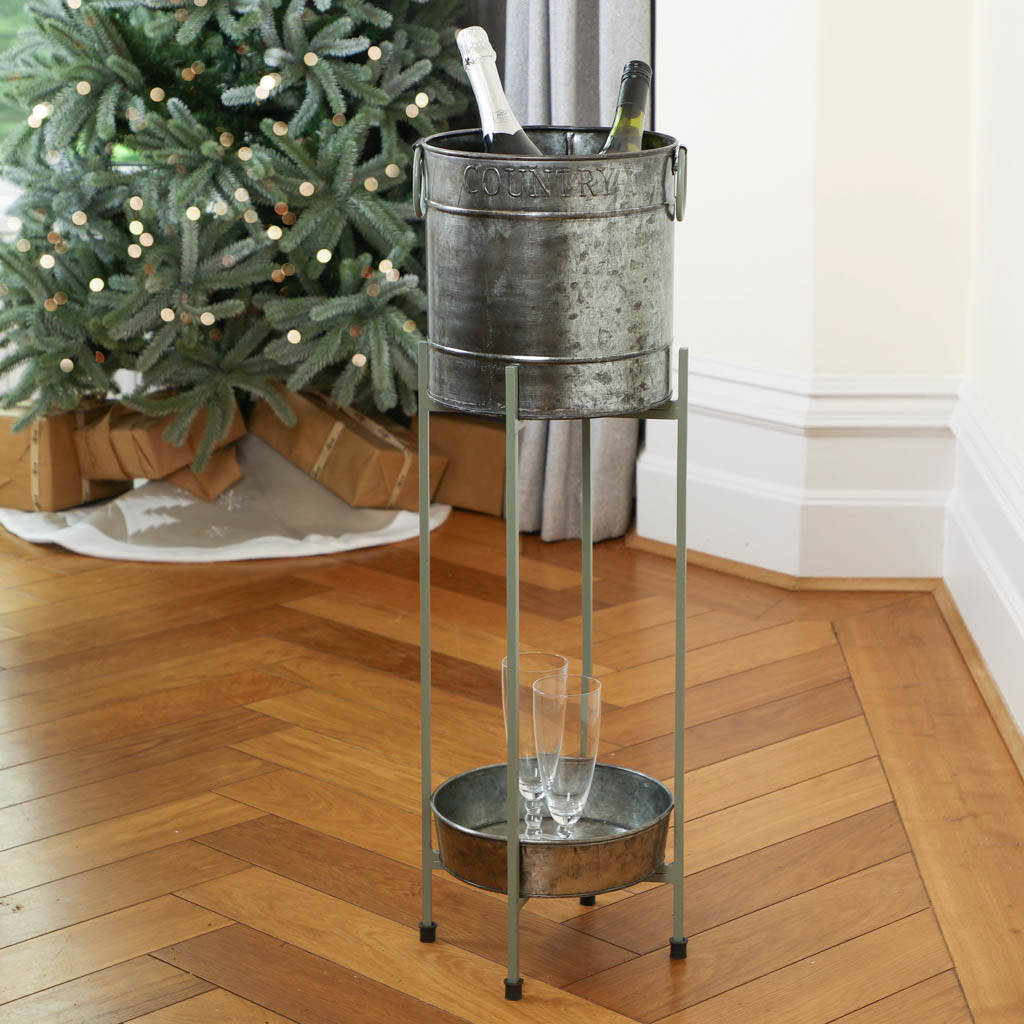 Standing Ice Bucket And Serving Tray By Dibor