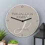 Family Initial Personalised Wooden Clock Gift, thumbnail 4 of 4