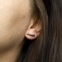 Sterling Silver Bar Stud Earrings, thumbnail 2 of 11