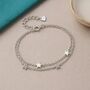 40th Birthday Solid Sterling Silver Four Star Bracelet, thumbnail 4 of 4