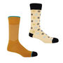 Peace Beige And Chevron Amber Men's Socks Bundle, thumbnail 1 of 4