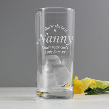 Personalised You Are The Best Hi Ball Glass, 4 of 5