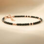 Skinny Black Tourmaline Bracelet, thumbnail 3 of 9