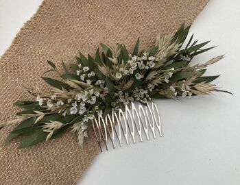 Dried Eucalyptus Flower Hair Comb, 2 of 4