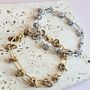 Knotted Link Chain Bracelet In Gold Or Silver Tone, thumbnail 5 of 8