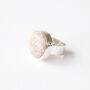 Rhodochrosite Pink Gemstone Ring Set In Sterling Silver, thumbnail 1 of 8