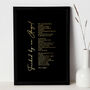 Favourite Poem, Song, Vows, Custom Metallic Gold Print, thumbnail 3 of 9