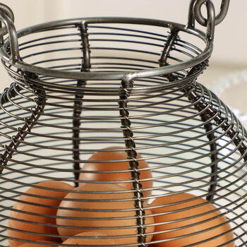 Farmhouse Wire Kitchen Egg Basket, 4 of 9