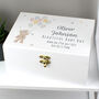 Personalised New Baby Teddy Wooden Keepsake Box, thumbnail 1 of 4