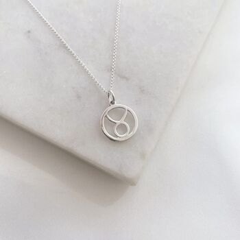 Sterling Silver Zodiac Charm Necklace – Taurus, 3 of 6