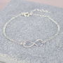 Sterling Silver Infinity Bracelet, thumbnail 5 of 10