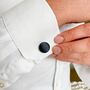 Neutral Pure Silk Covered Cufflinks, thumbnail 1 of 5