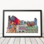 Sheffield Skyline Collage Illustration Art Print, thumbnail 1 of 3