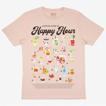 Happy Hour Women’s Cocktail Guide T Shirt, 3 of 3