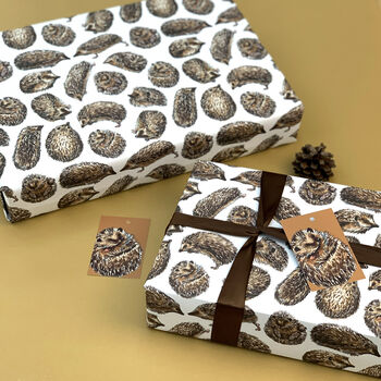 Hedgehog Watercolour Wrapping Paper, 10 of 10
