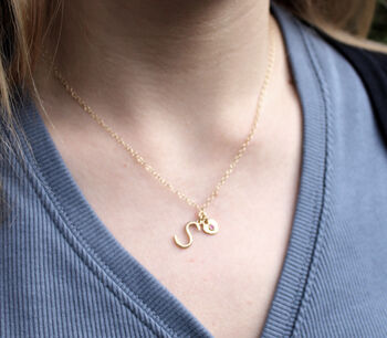 Gold Birthstone Letter Necklace, 4 of 5