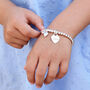 Girl's Personalised Sterling Silver Ball Bracelet, thumbnail 1 of 6