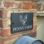 Personalised Chicken Slate House Number Sign, thumbnail 1 of 3