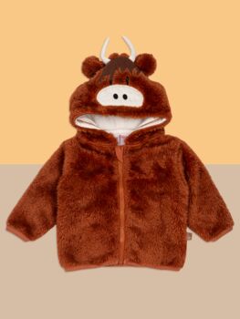Neutral Highland Cow Hoodie, 3 of 4