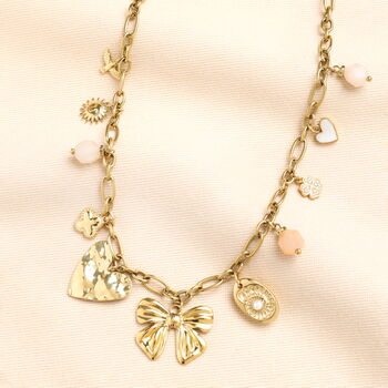 Stainless Steel Chunky Oversized Charm Necklace, 2 of 4
