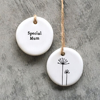 'Special Mum' Mini Porcelain Floral Hanger, 2 of 3