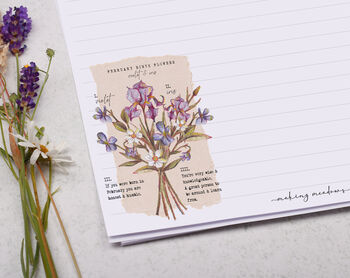A4 Letter Writing Paper With February Birth Flowers Bouquet, 2 of 5