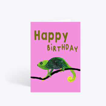 Chameleon Birthday Card, 2 of 4