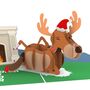 Rudeolph The Red Knobbed Reindeer 3D Pop Up Xmas Card, thumbnail 2 of 8