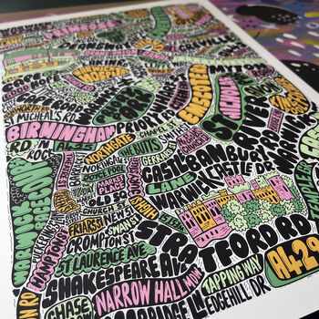 Warwickshire Wall Art – Warwick Illustrated Print – UK Town Gift, 7 of 7
