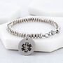 Medical Bracelet With Stainless Steel Beads Ditto, thumbnail 1 of 9