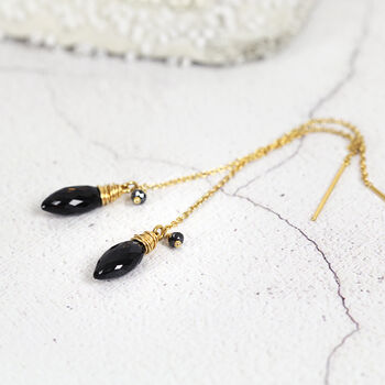 Black Diamond And Spinel Earrings, 3 of 4