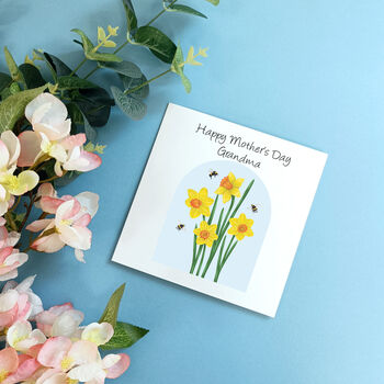 Personalised Daffodil Mother's Day Card, 5 of 7