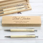 Personalised Message Wooden Pen And Pencil Box Set, thumbnail 2 of 10