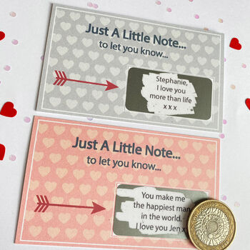 Just A Little Note… Personalised Scratchcard, 2 of 9