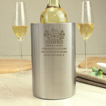 Housewarming Gift Personalised Wine Cooler, 3 of 4