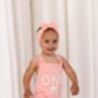 Baby's First Birthday 'One' Knitted Frill And Bow Detail Romper, thumbnail 7 of 7