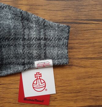 Grey And White Check Harris Tweed® Face Mask, 2 of 7