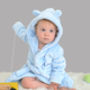 Personalised Blue Hooded Fleece Dressing Gown, thumbnail 1 of 6